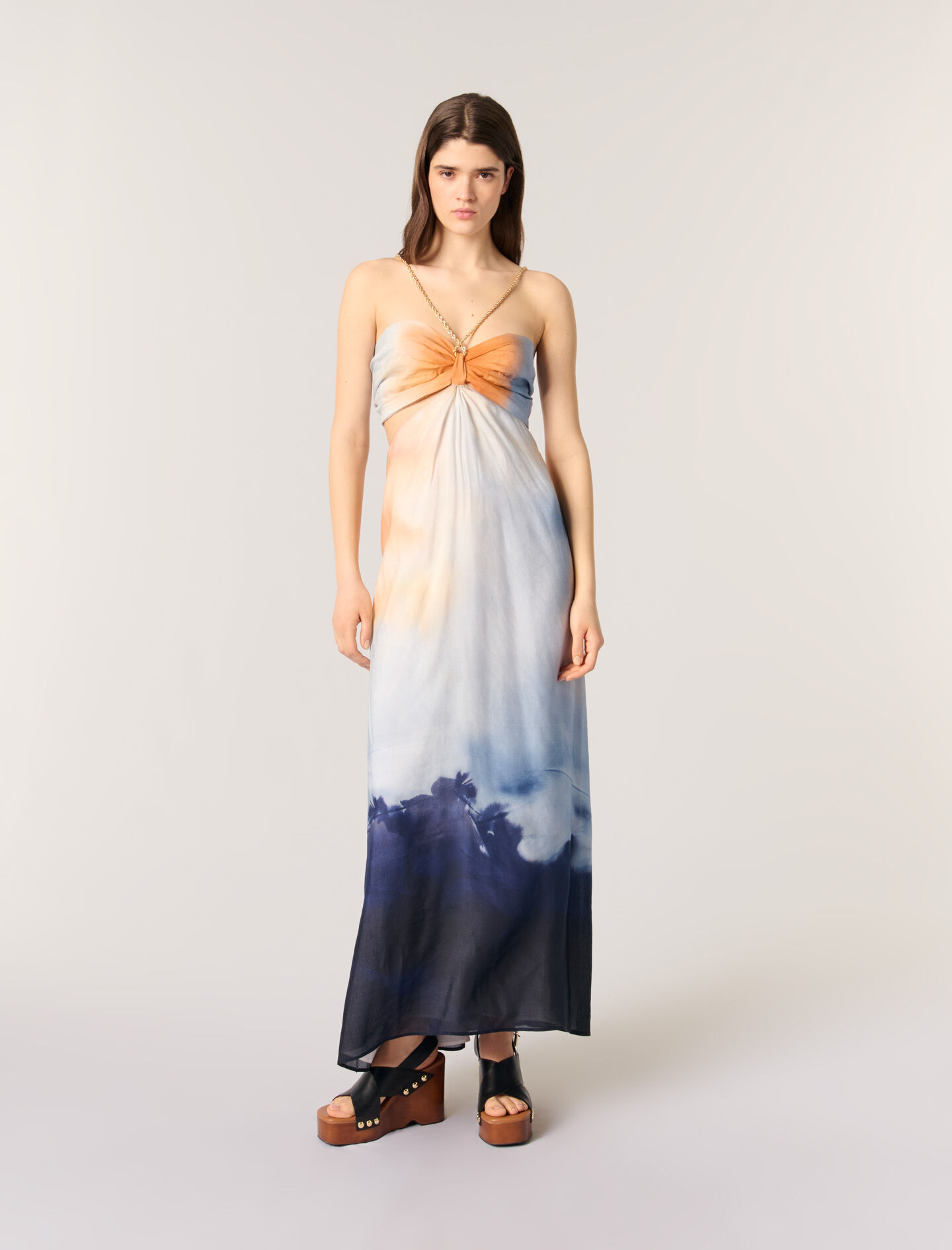 Tie-dye maxi dress Blue for Women | Maje