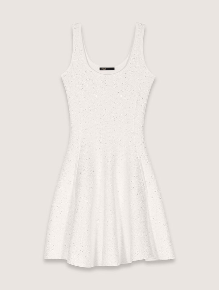 Sequin knit short dress