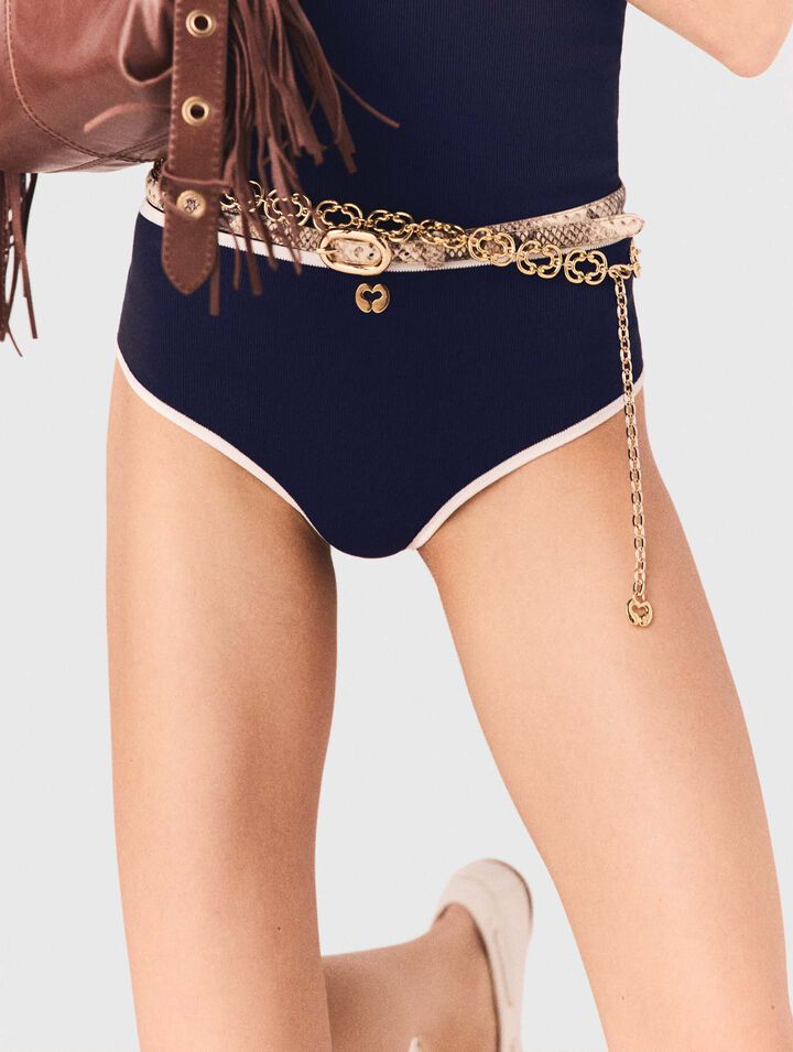 Briefs with contrasting trim