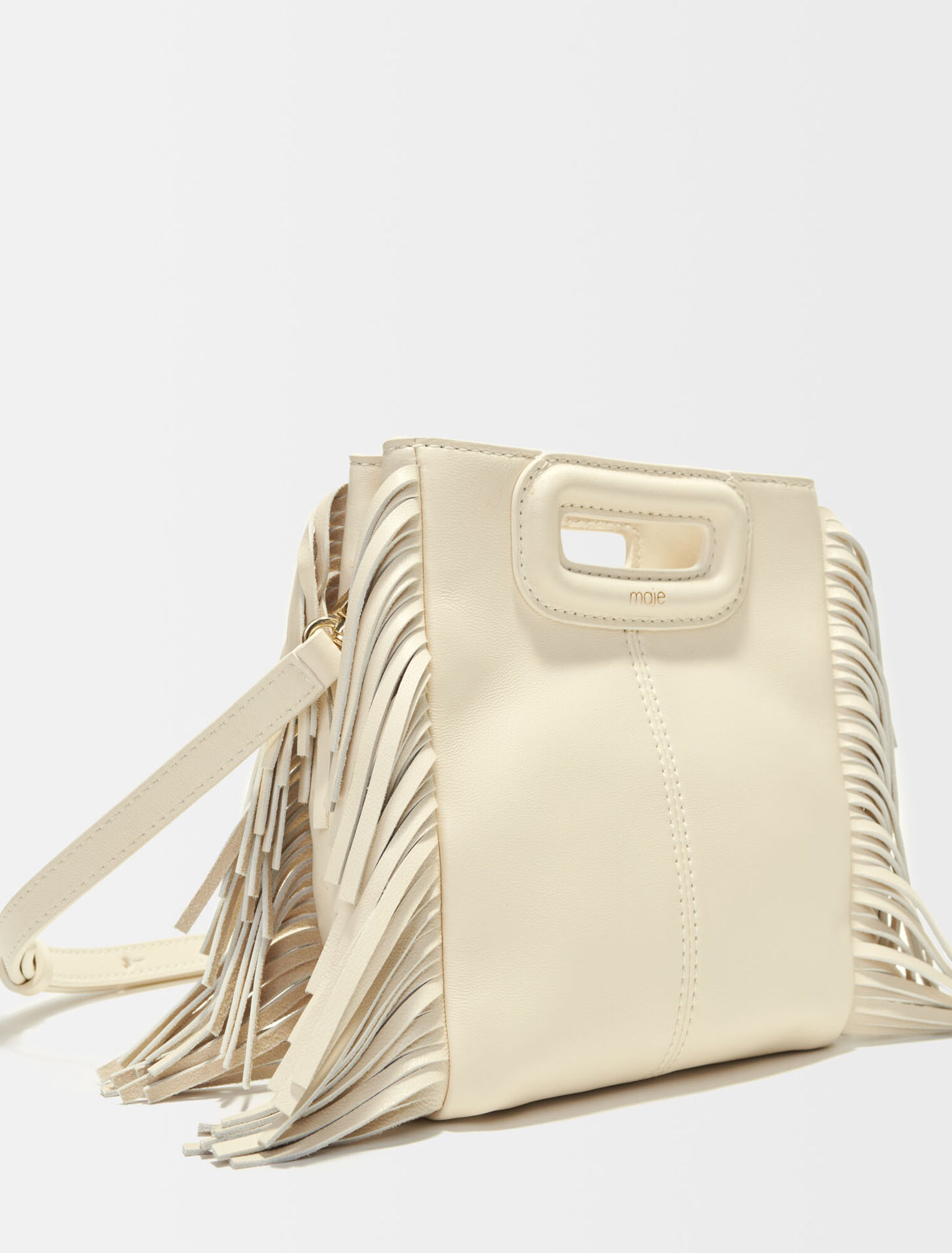 Leather bag with chain strap