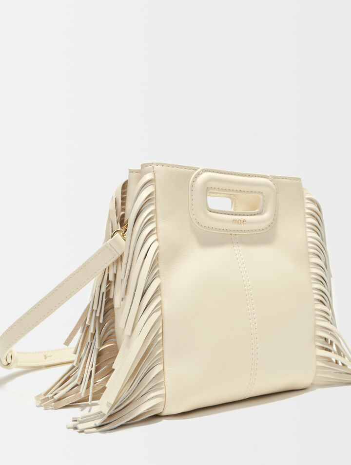 Leather bag with chain strap