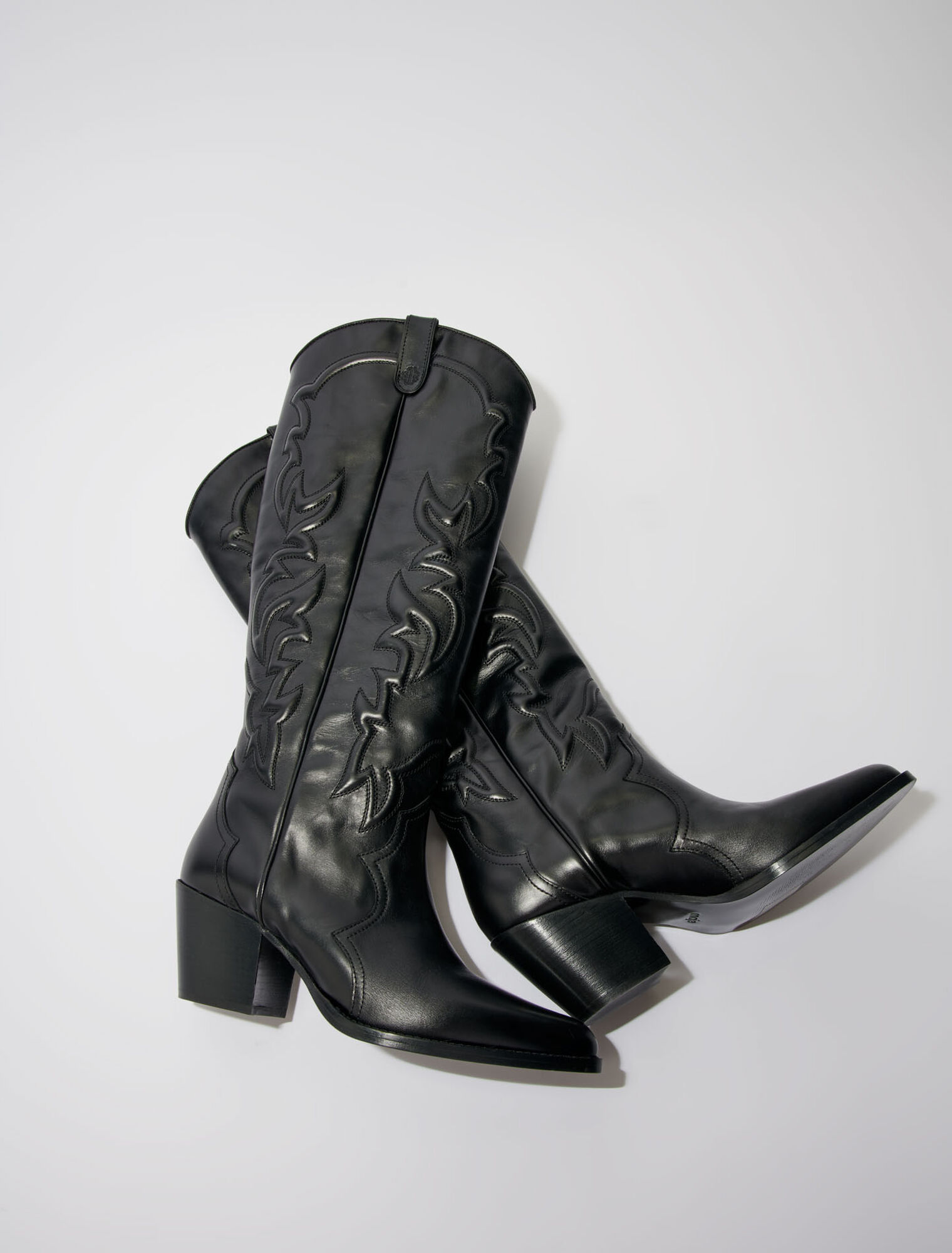 Western leather boots