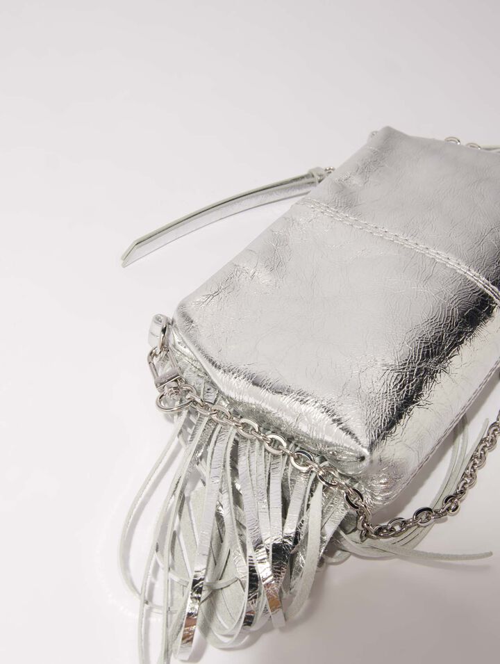Miss M leather clutch bag