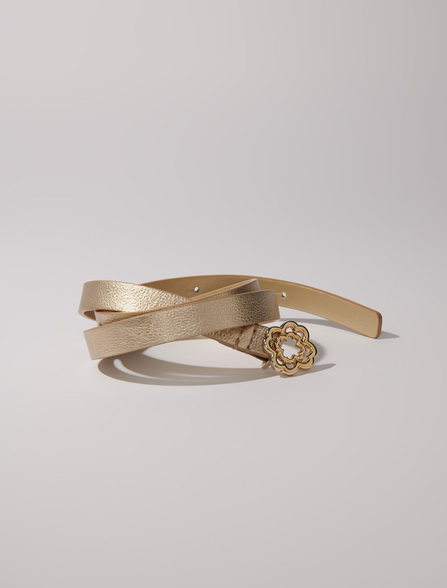 Slim belt with Clover buckle