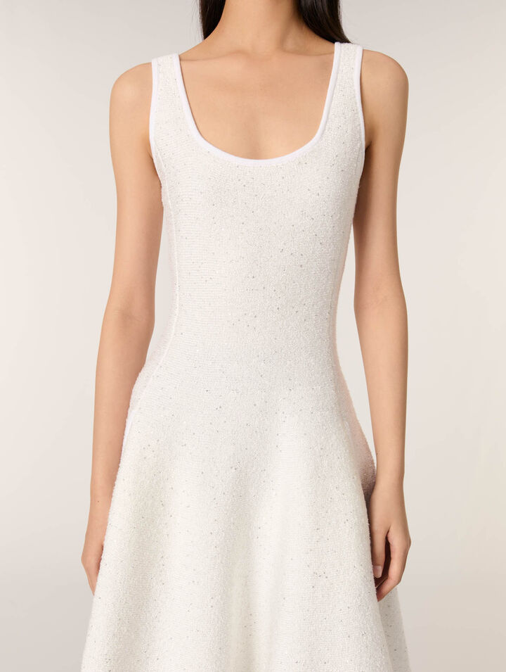 Sequin knit short dress
