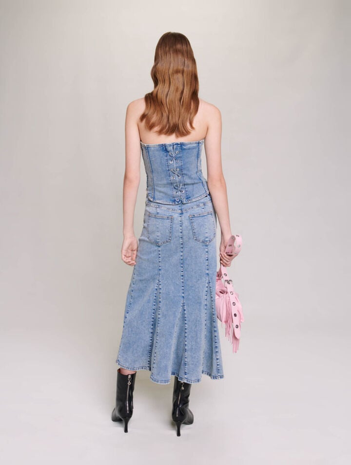 Denim bustier