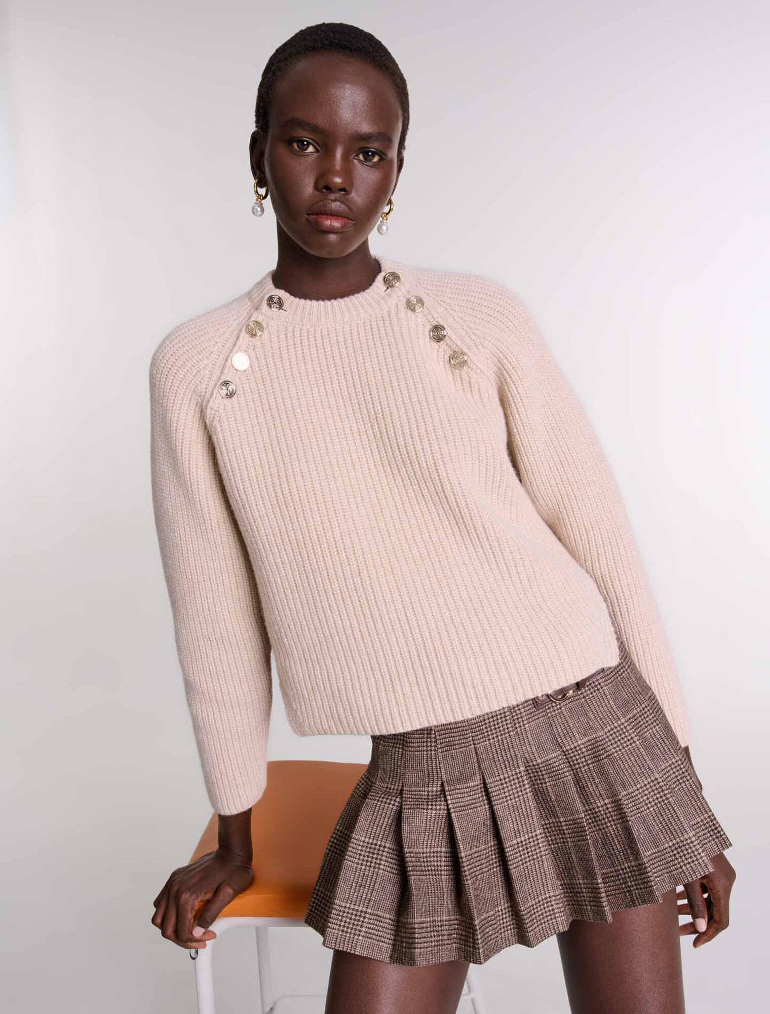 Ribbed wool jumper