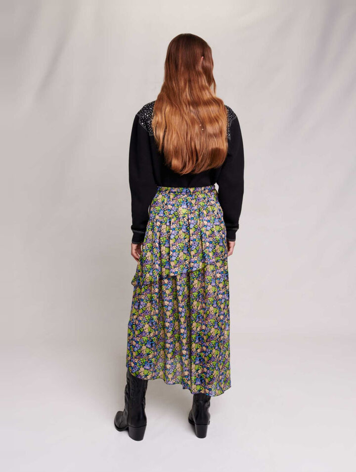 Long floral skirt
