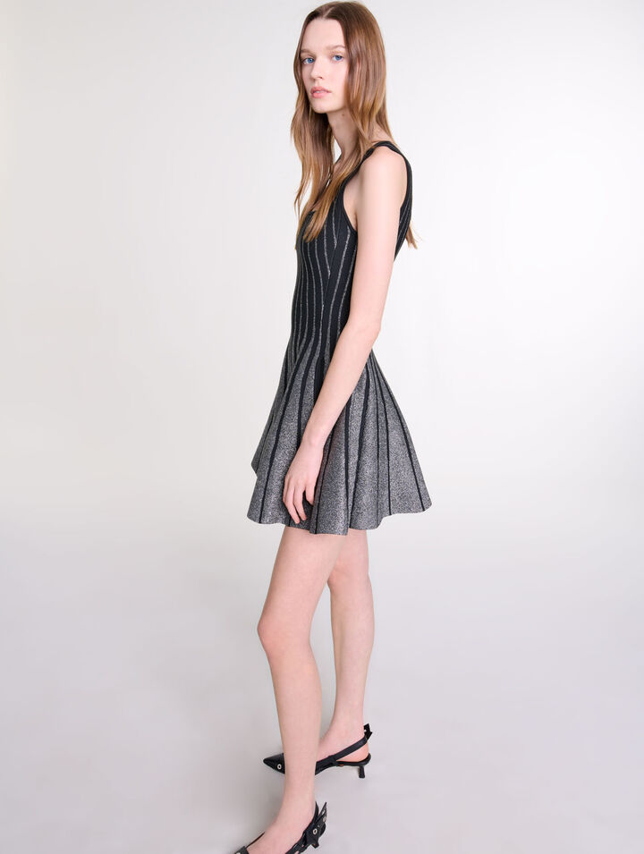 Short jacquard knit dress