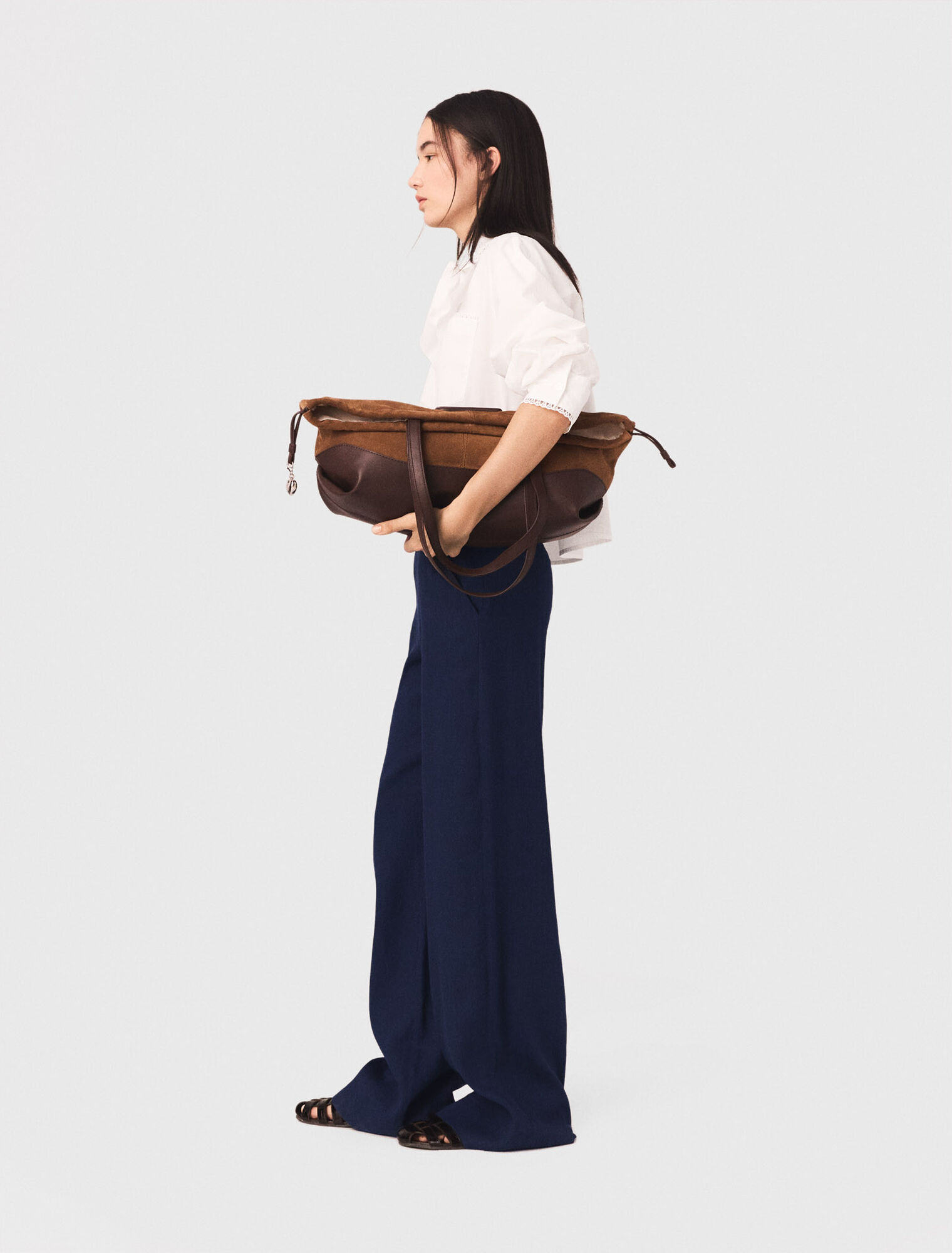 Linen-blend sailor trousers