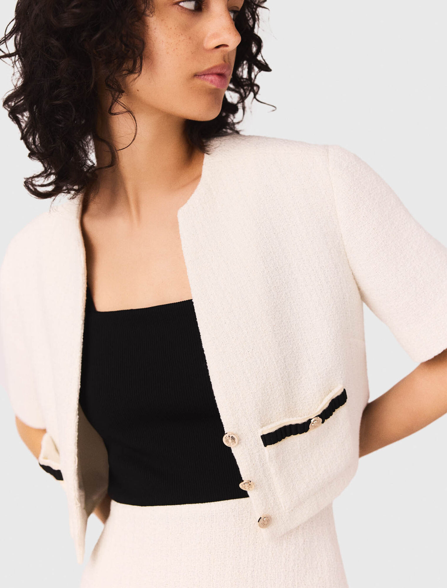 2-in-1 tweed dress