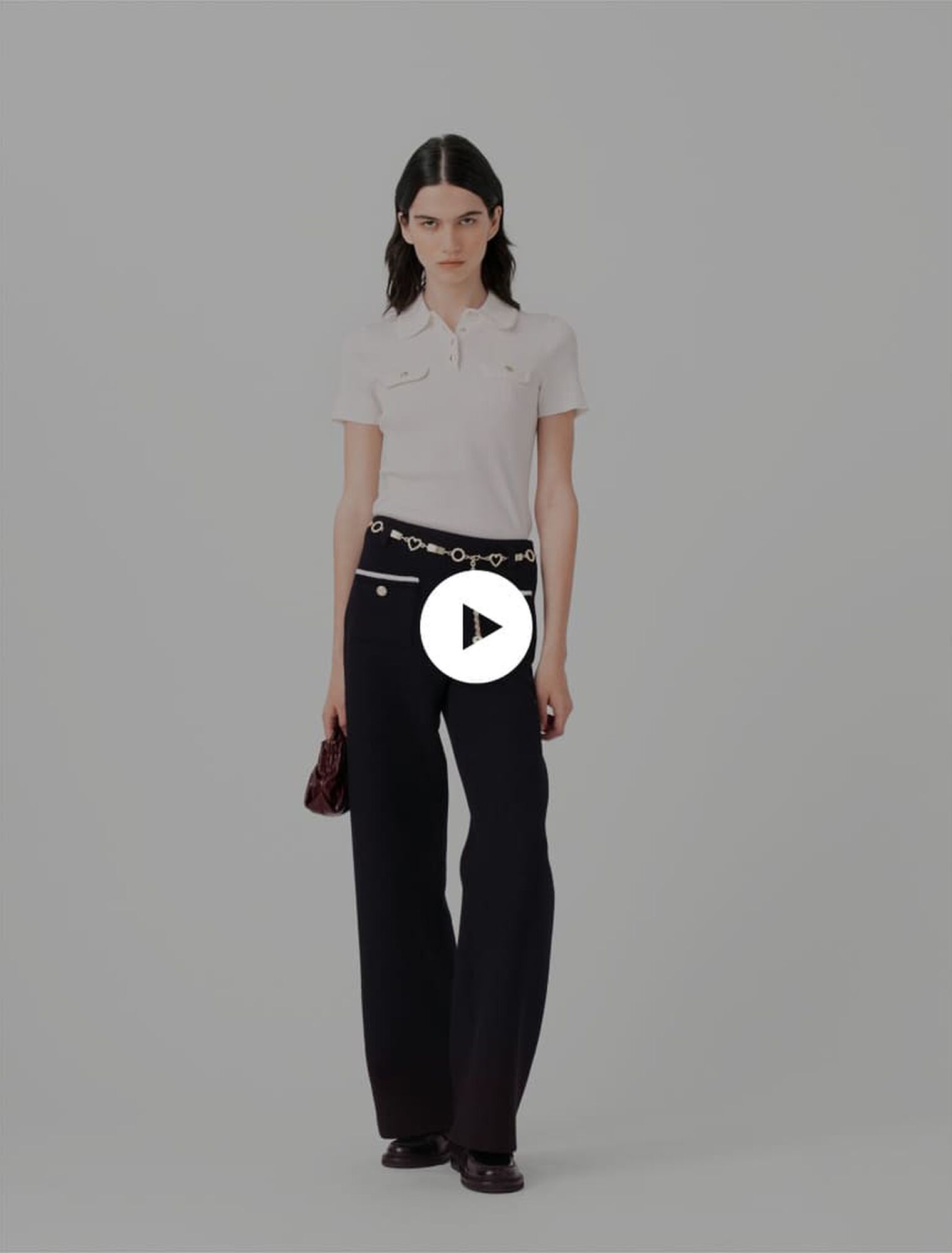 Lurex tweed trousers