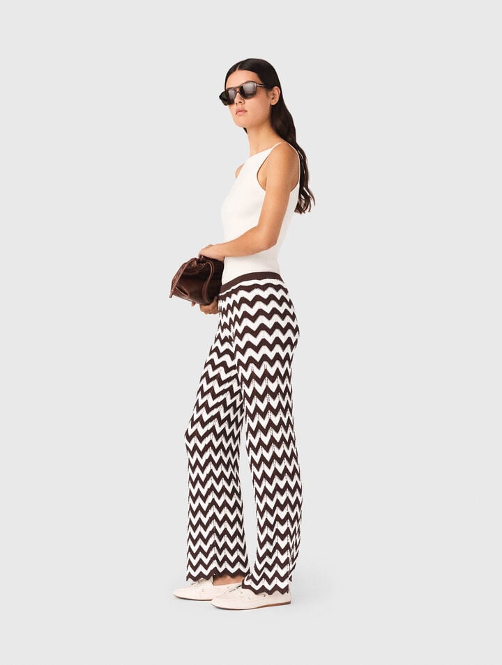 Zigzag crochet trousers