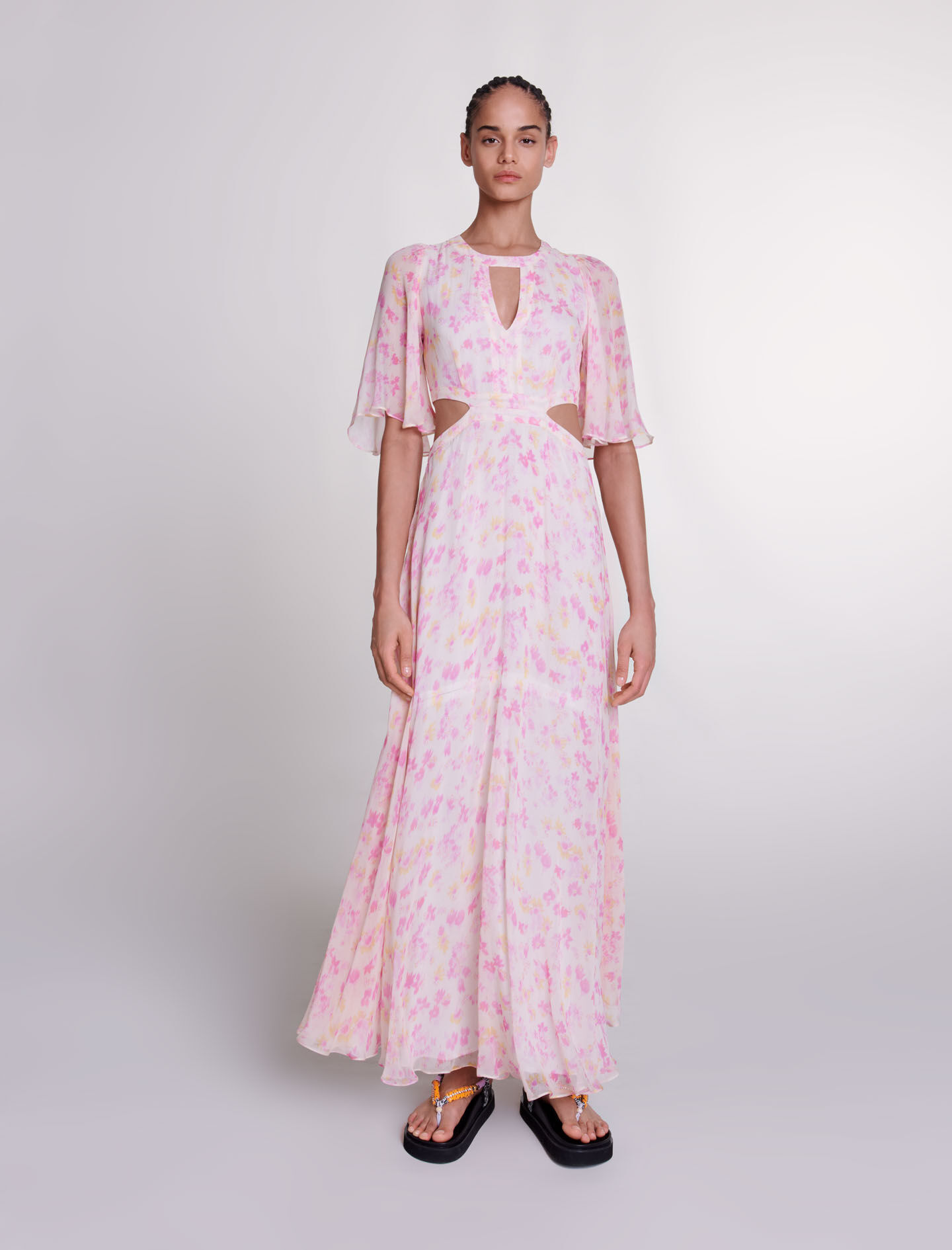Pink maje dress discount