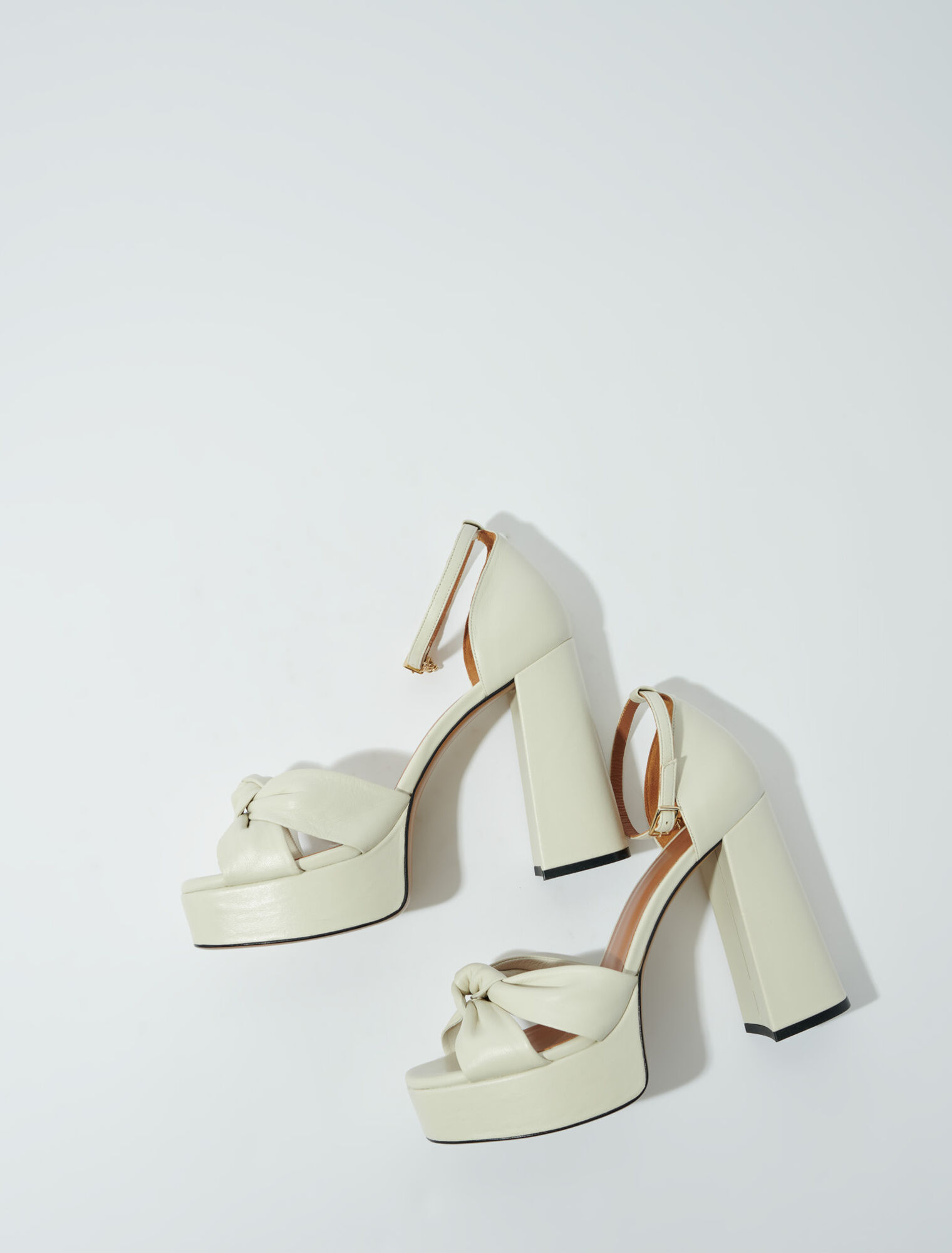 Leather platform sandals