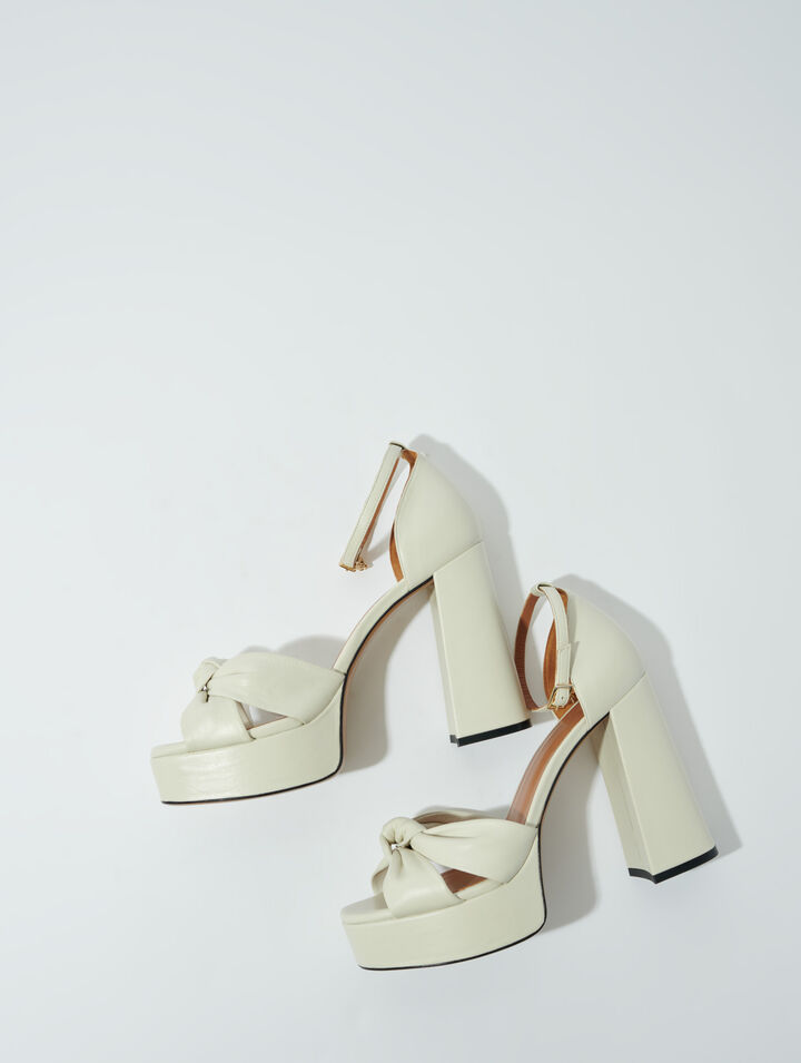 Leather platform sandals