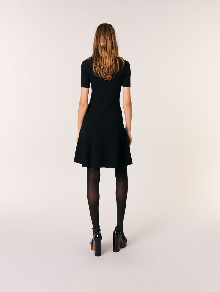 Rib knit short dress