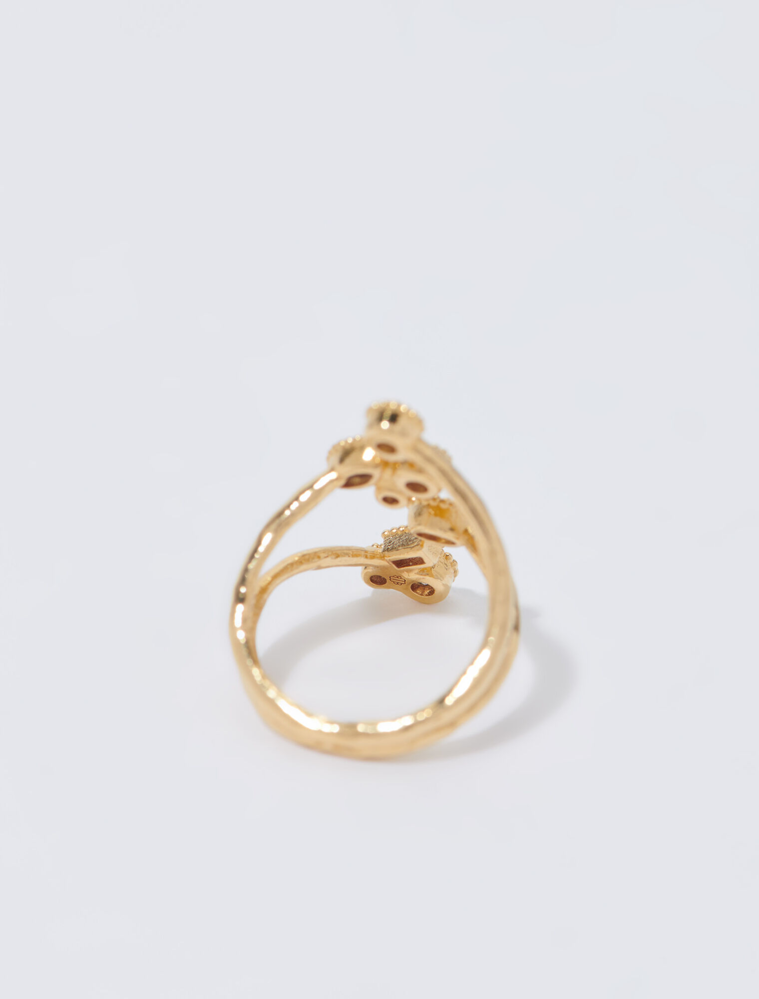 Rhinestone-embellished ring