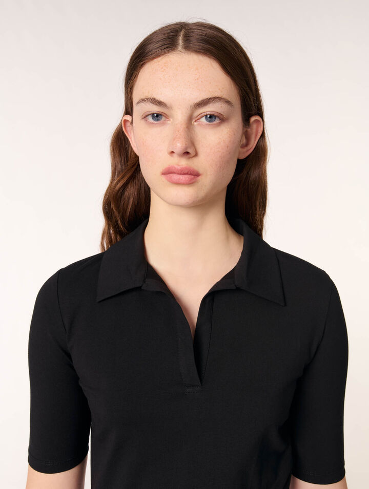 Layered-effect patterned dress