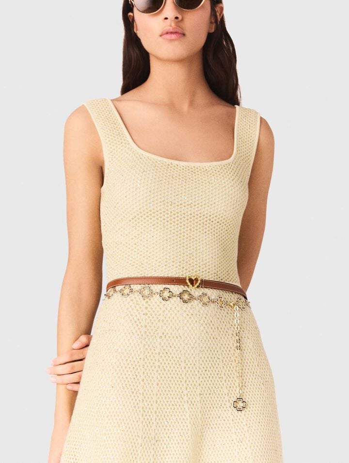 Rhinestone knit maxi dress