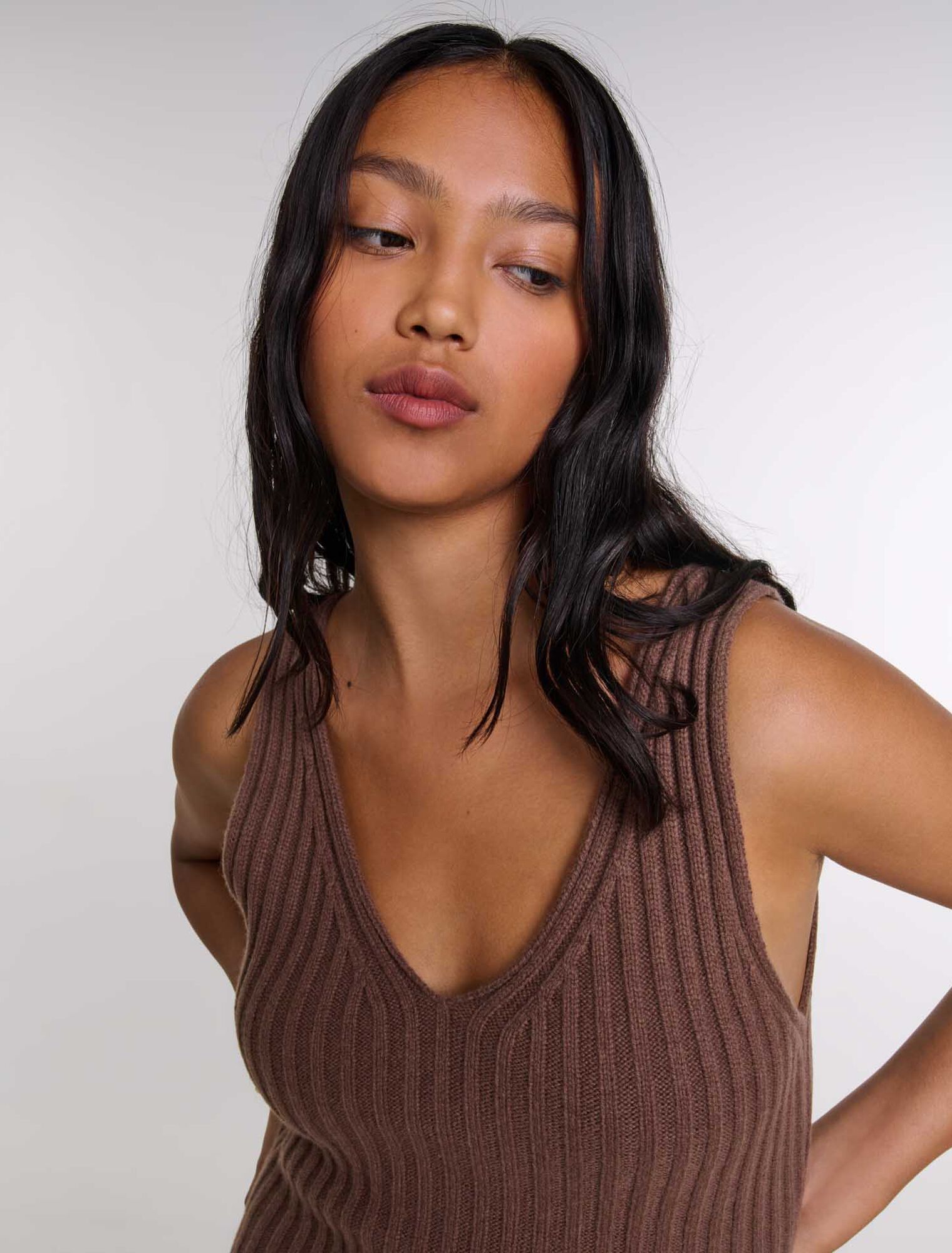 2-in-1 wool maxi dress