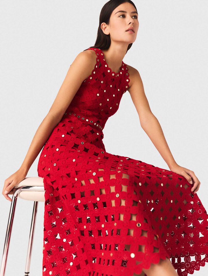 Mirrored crochet dress