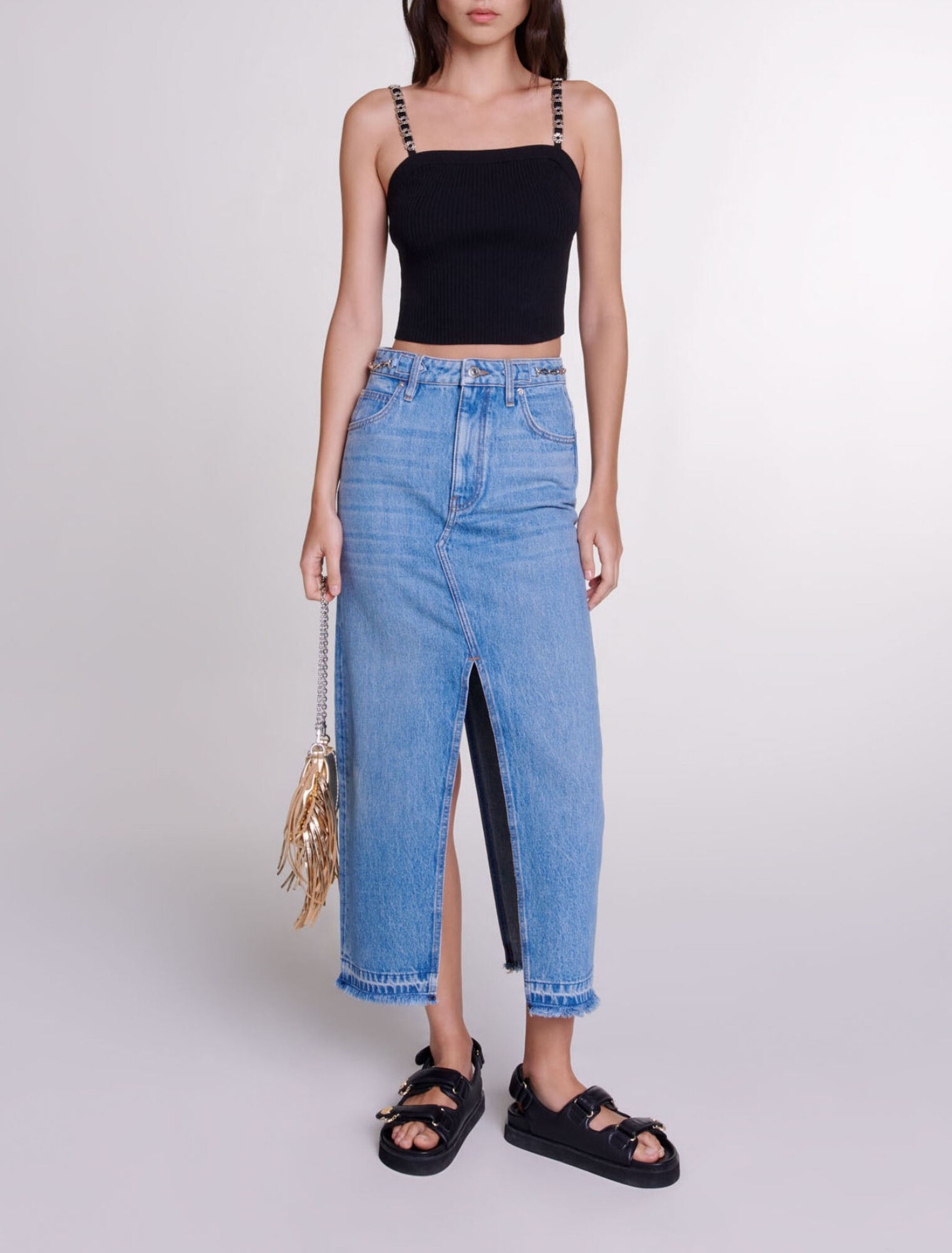 Crop top with removable straps Crop top with removable straps