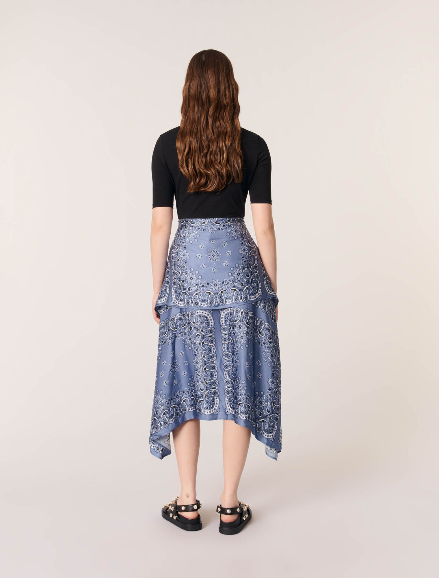 Layered-effect patterned dress