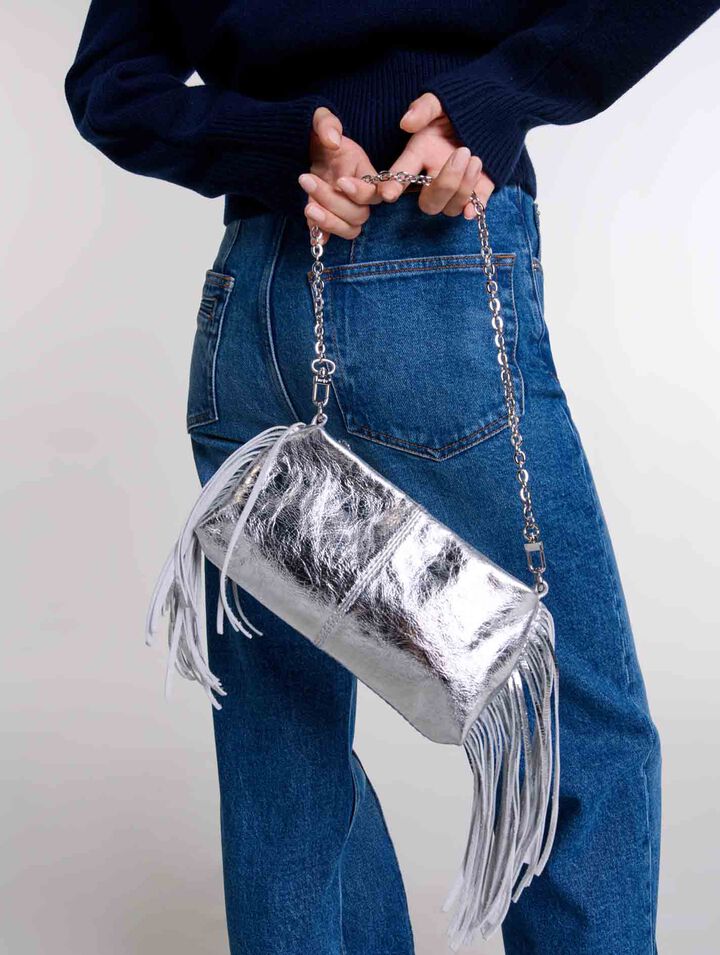 Miss M leather clutch bag