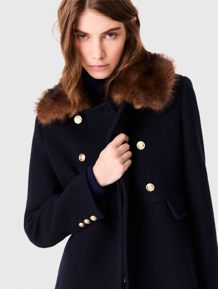 Wool blend coat