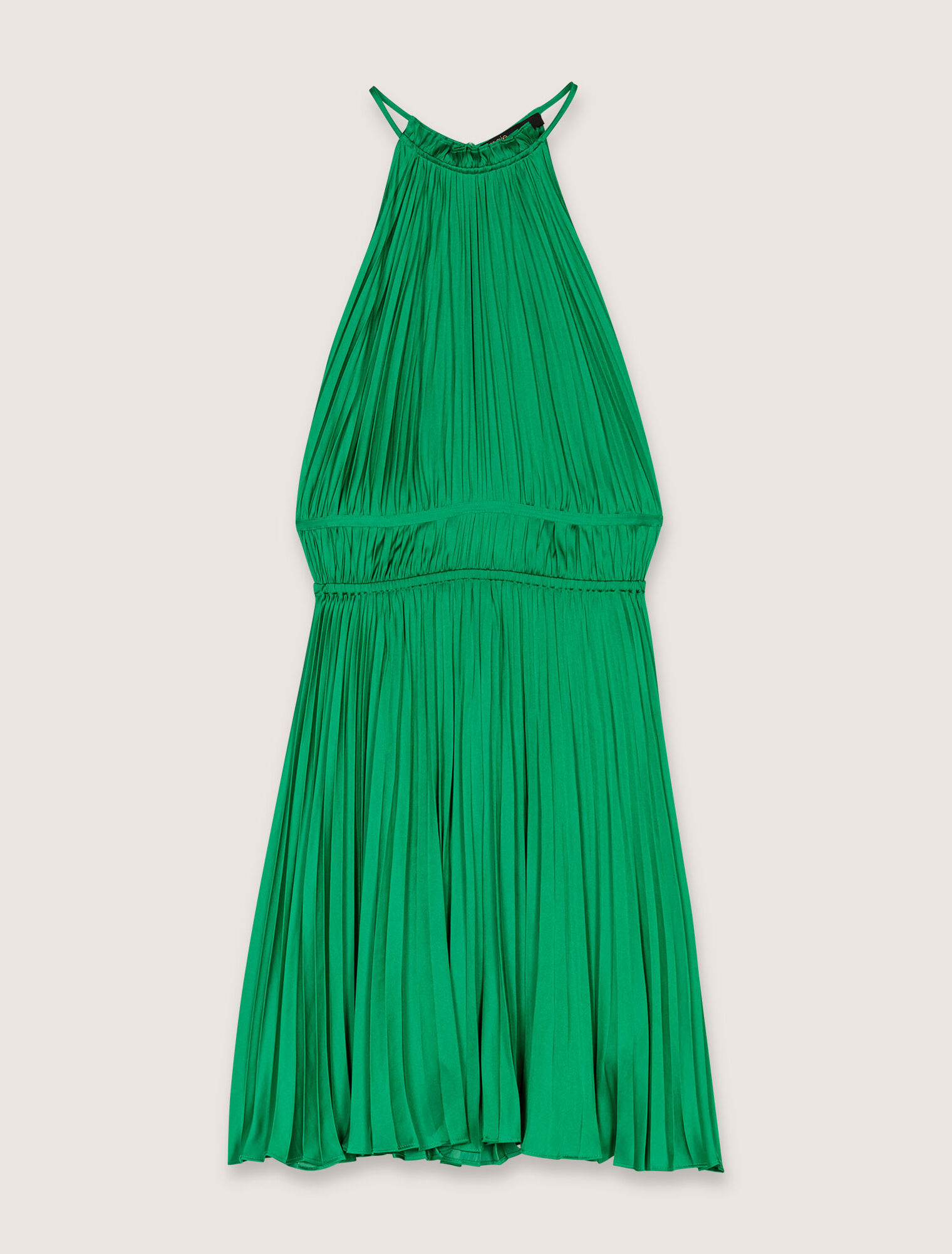 Short pleated backless dress