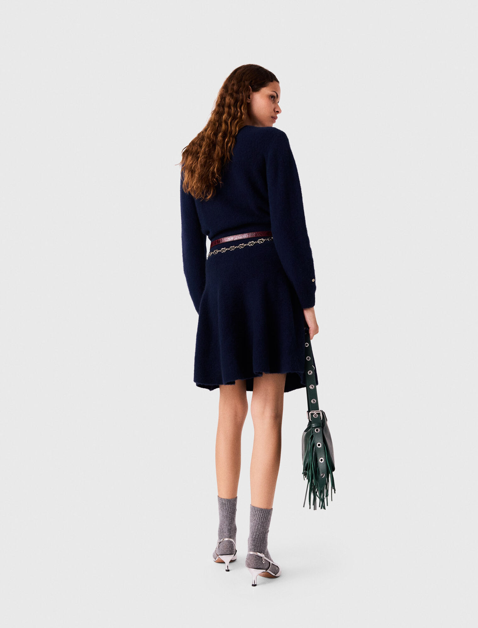 Short yak blend dress