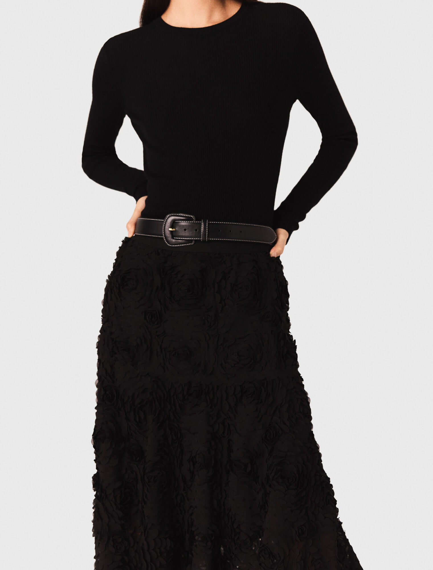 Long embroidered skirt