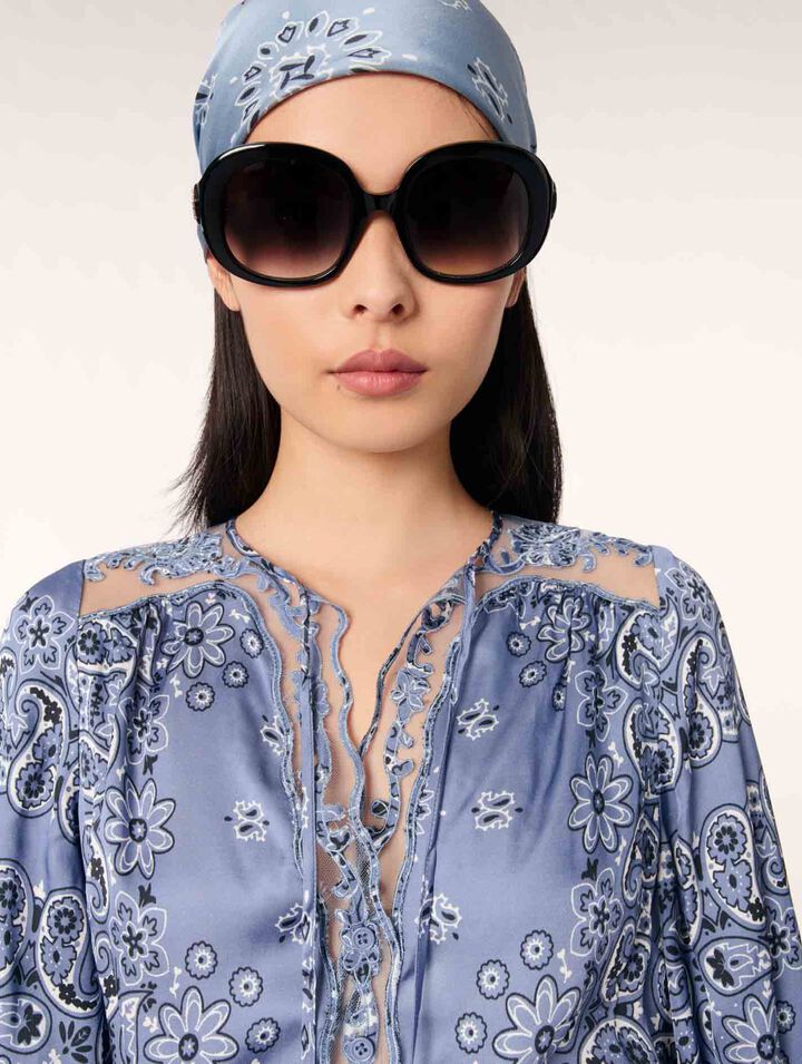Short patterned floaty dress