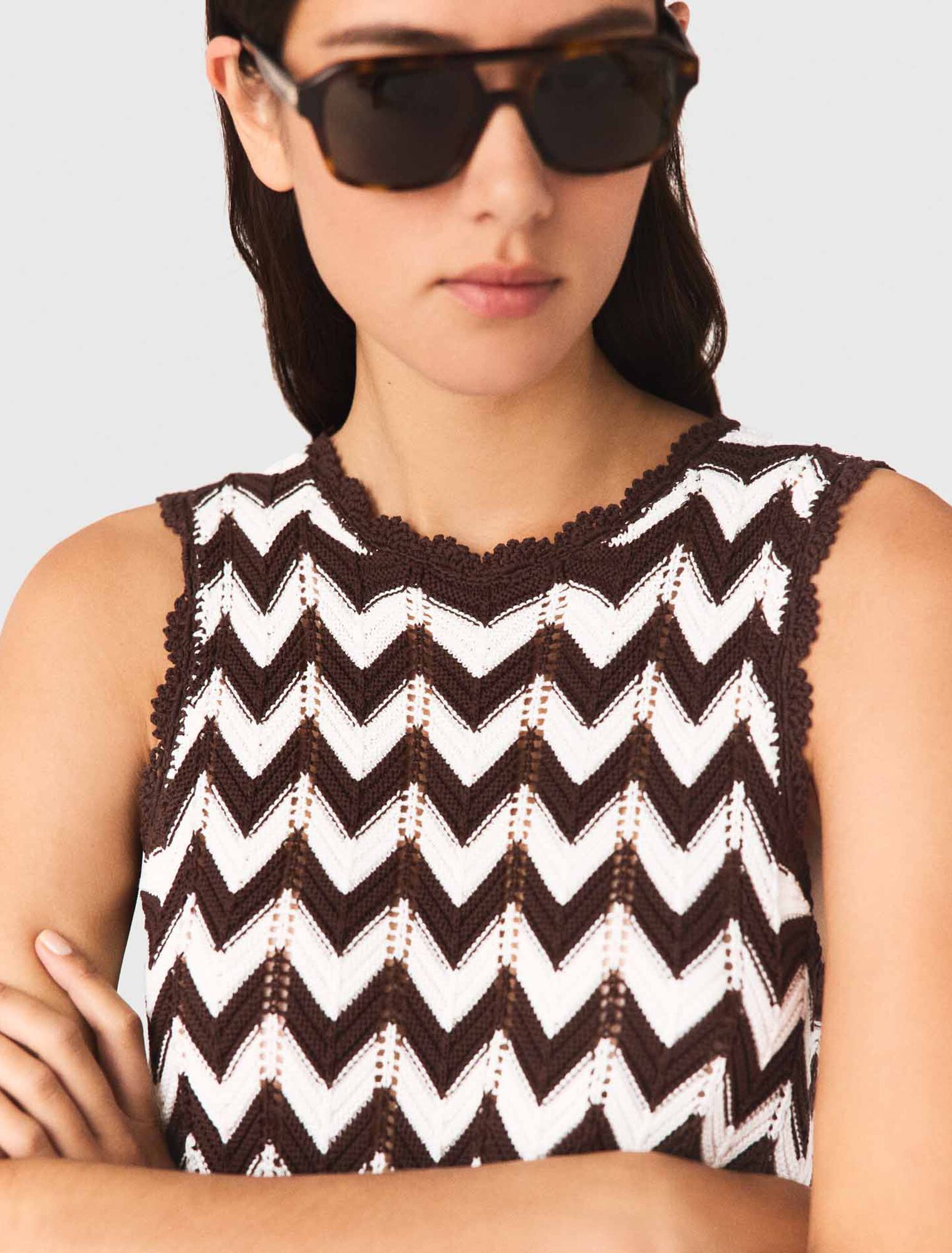 Zigzag crochet top
