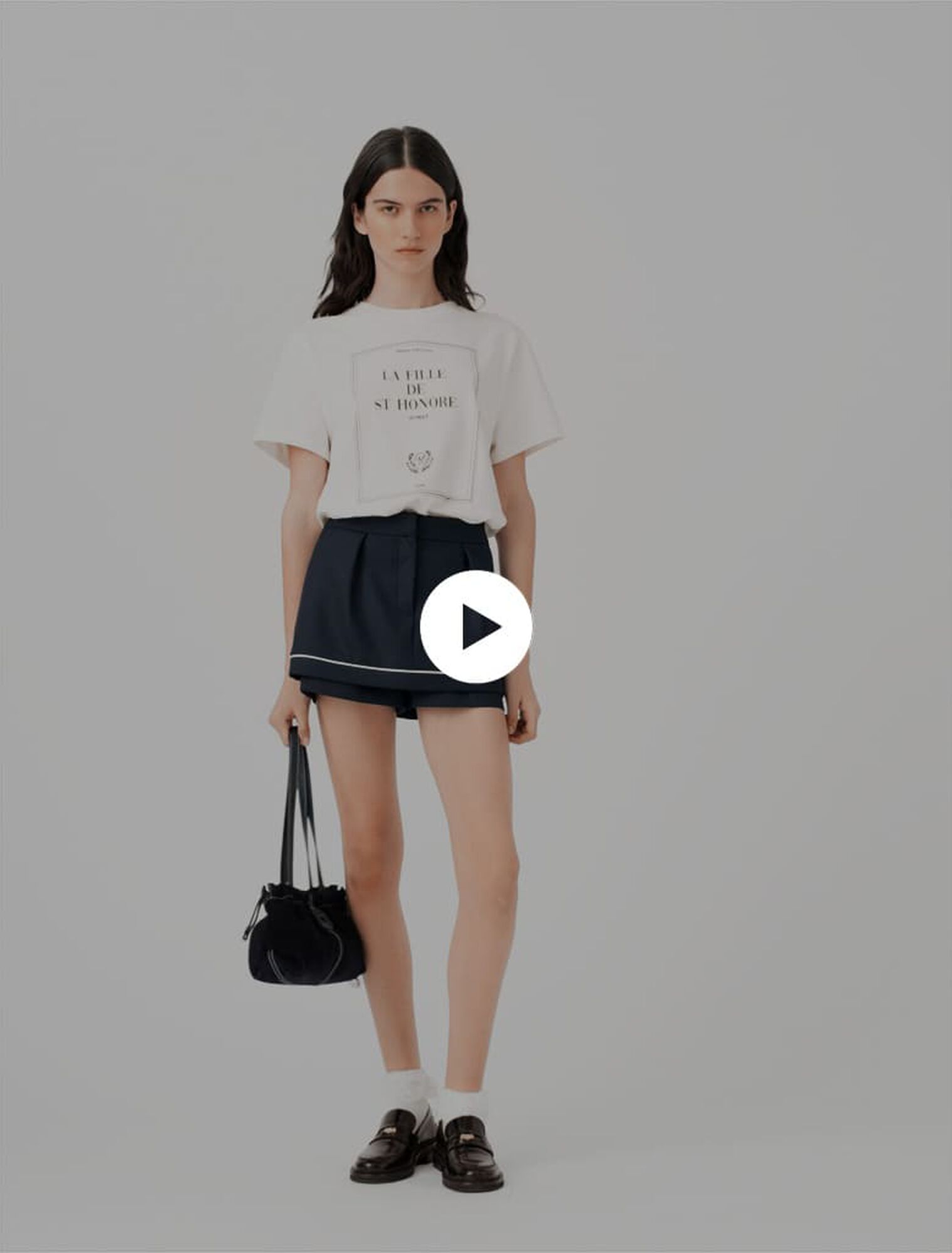 Layered-effect suit shorts