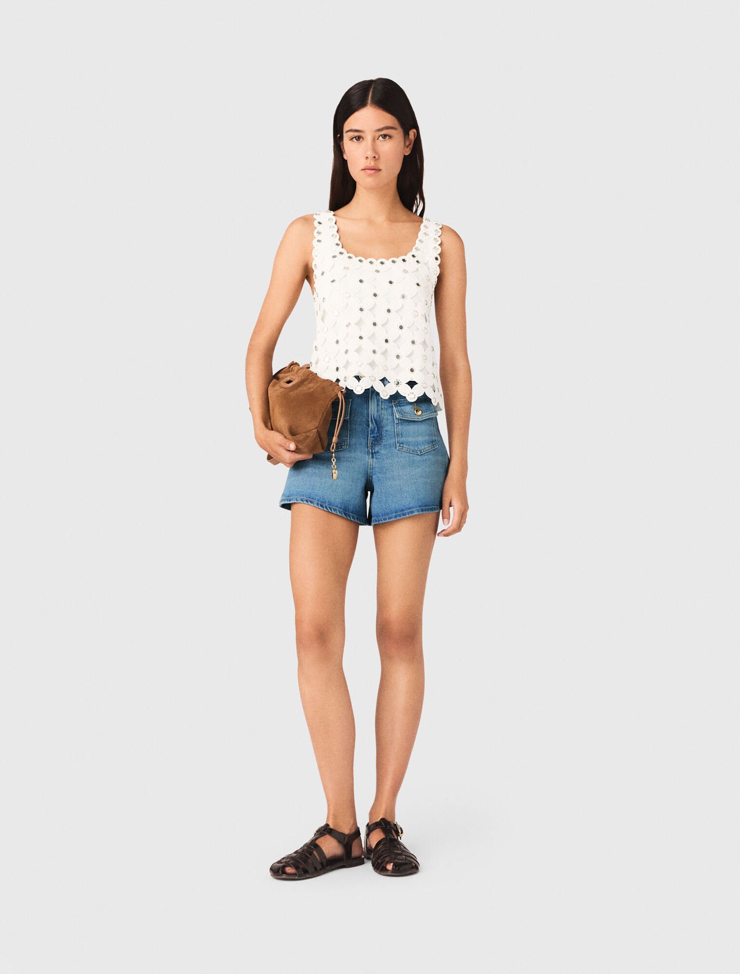 Mirrored crochet top