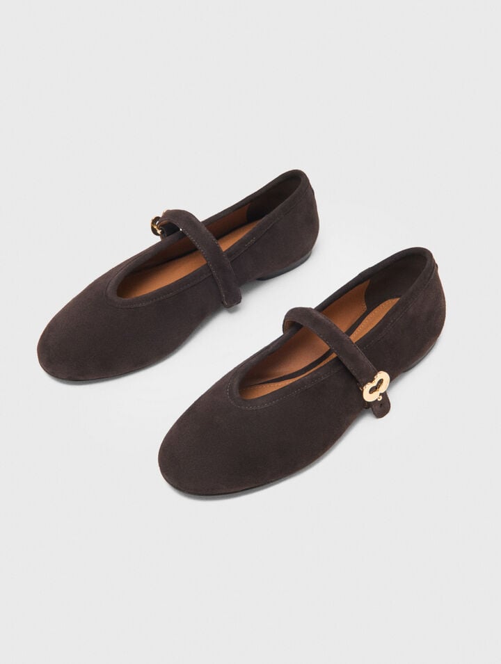 Suede ballet flats