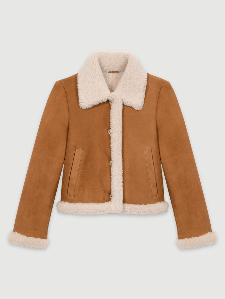 Shearling-effect fur coat