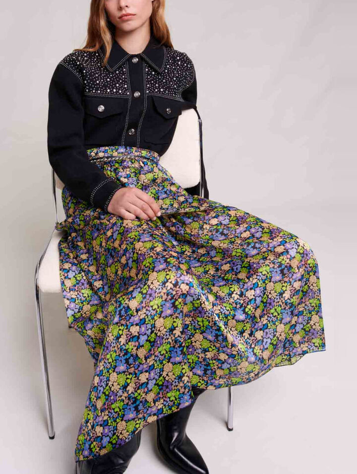 Long floral skirt