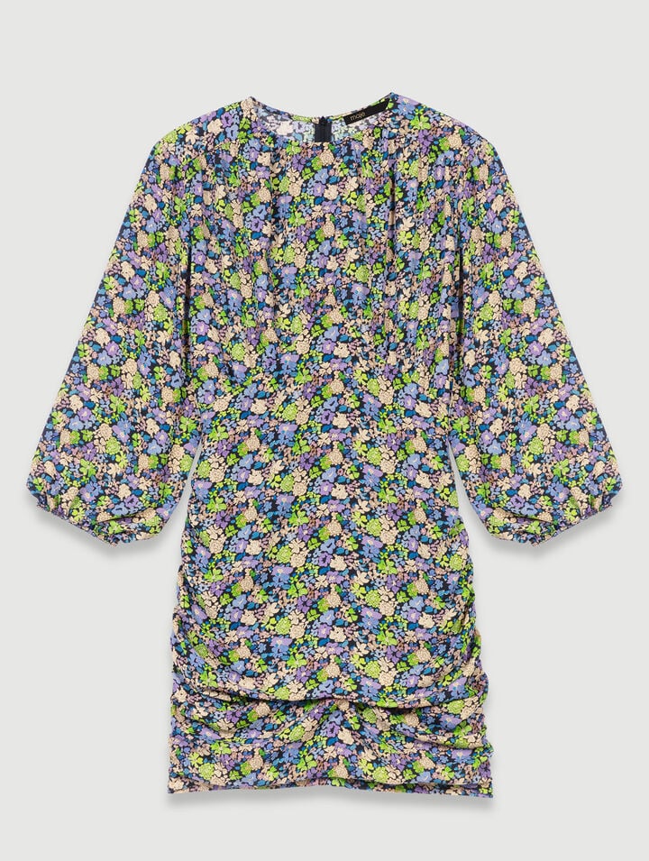 Short dress with floral print