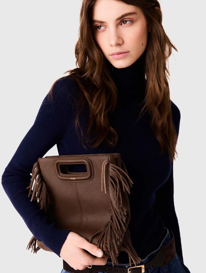 Grained leather M bag