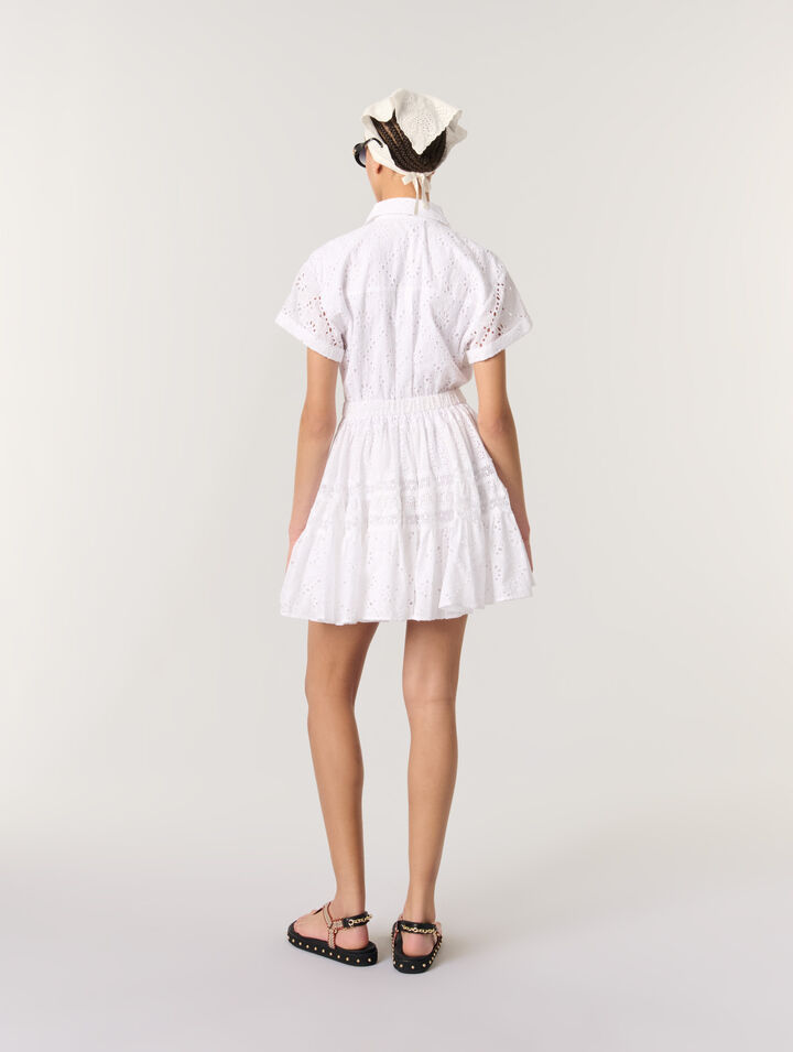 Embroidered babydoll dress