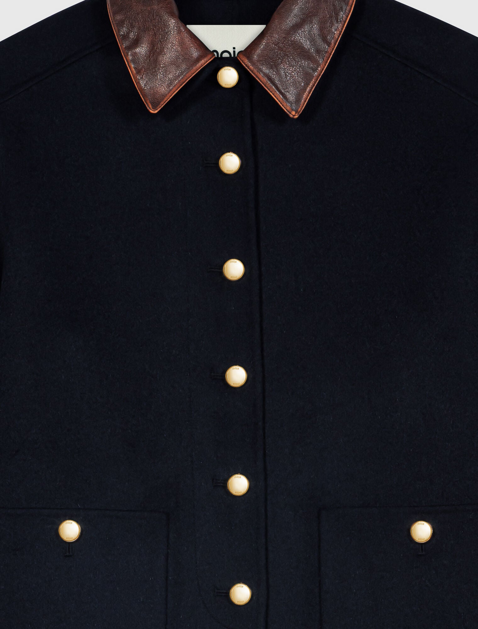 Double-faced mid-length coat