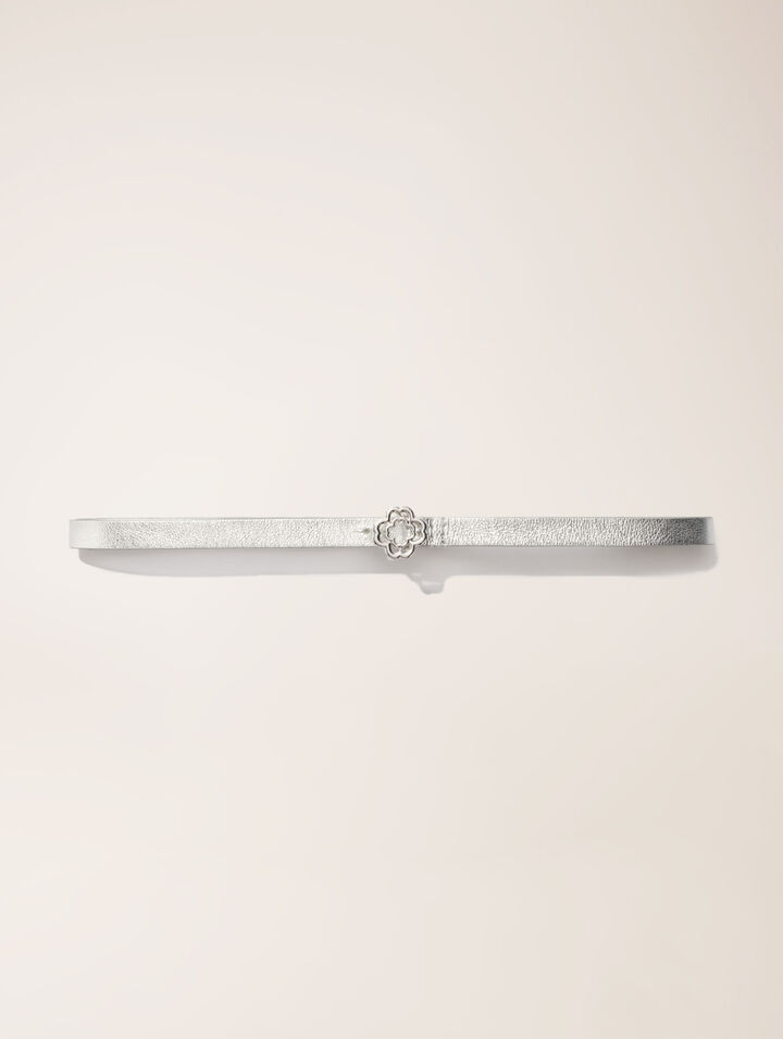 Slim belt with Clover buckle