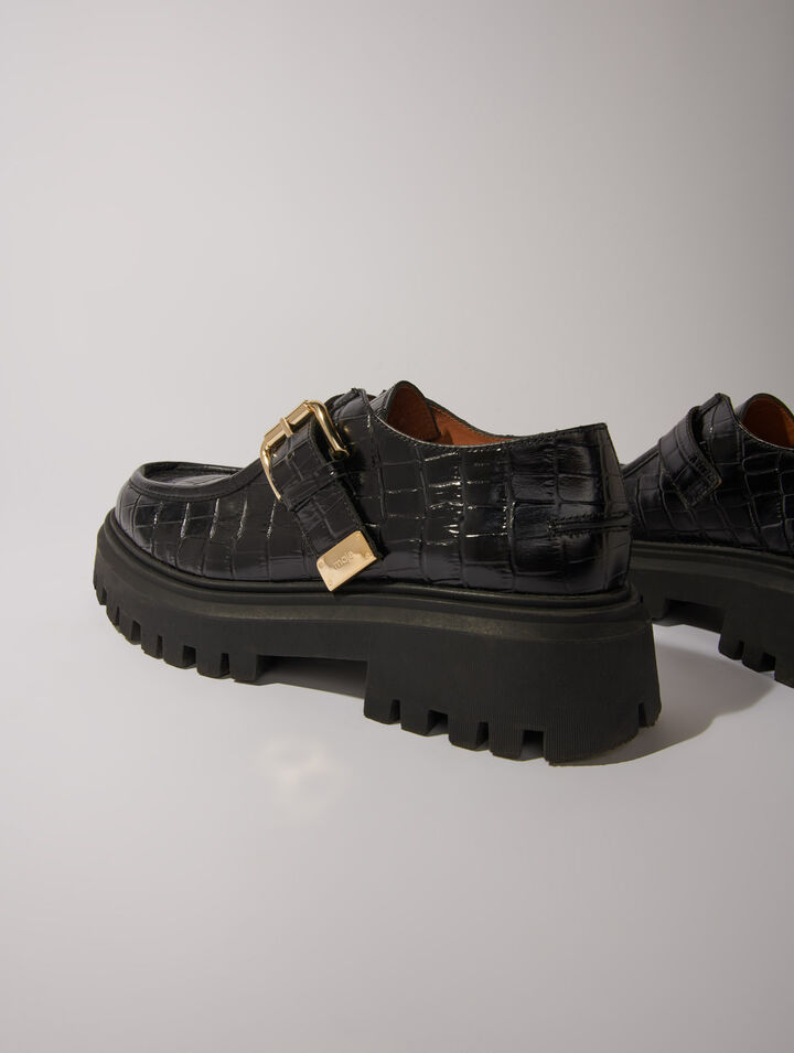 Chunky leather Derbies