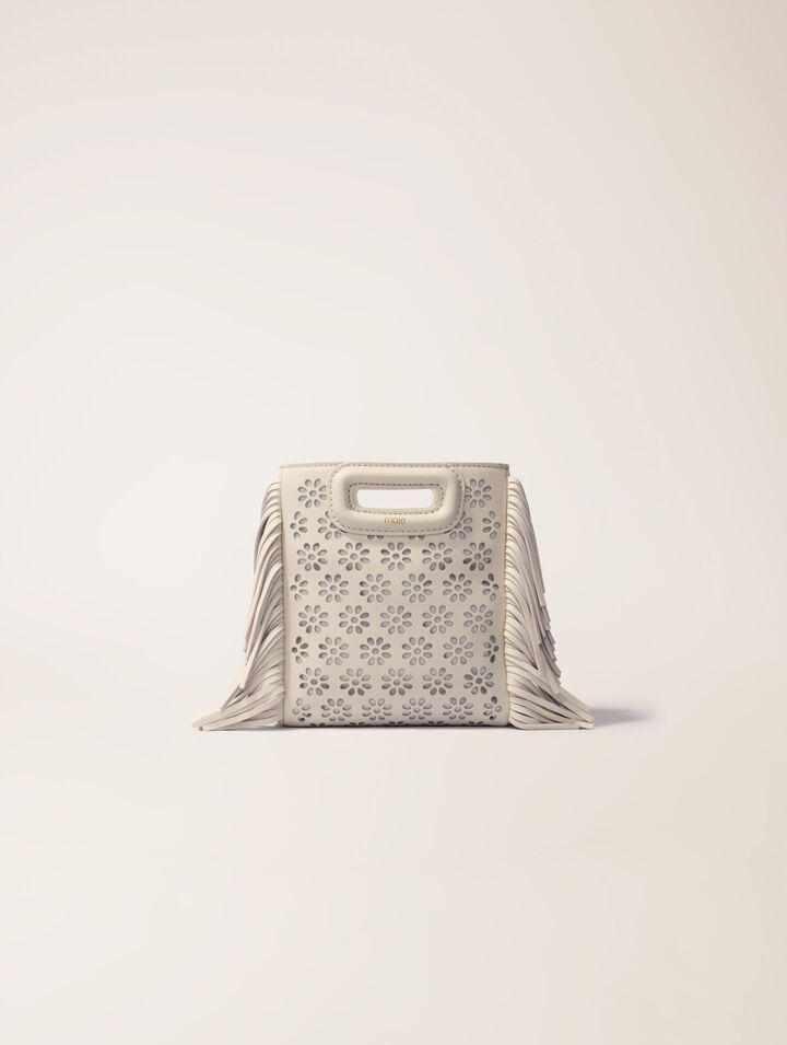 Perforated leather mini M bag