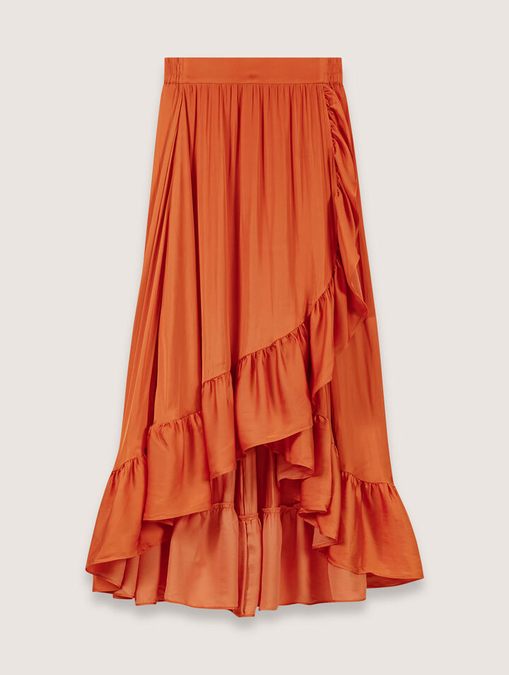 Asymmetric long skirt