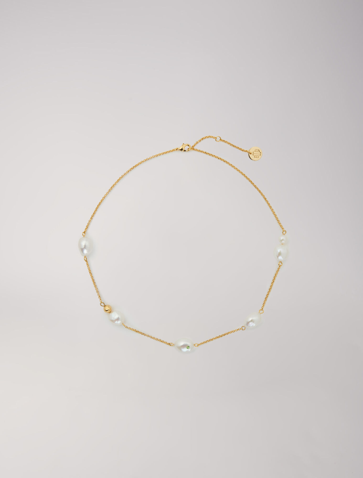 Gold chain and bead necklace