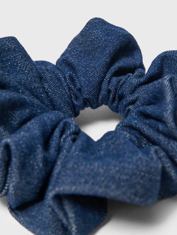 Denim scrunchie